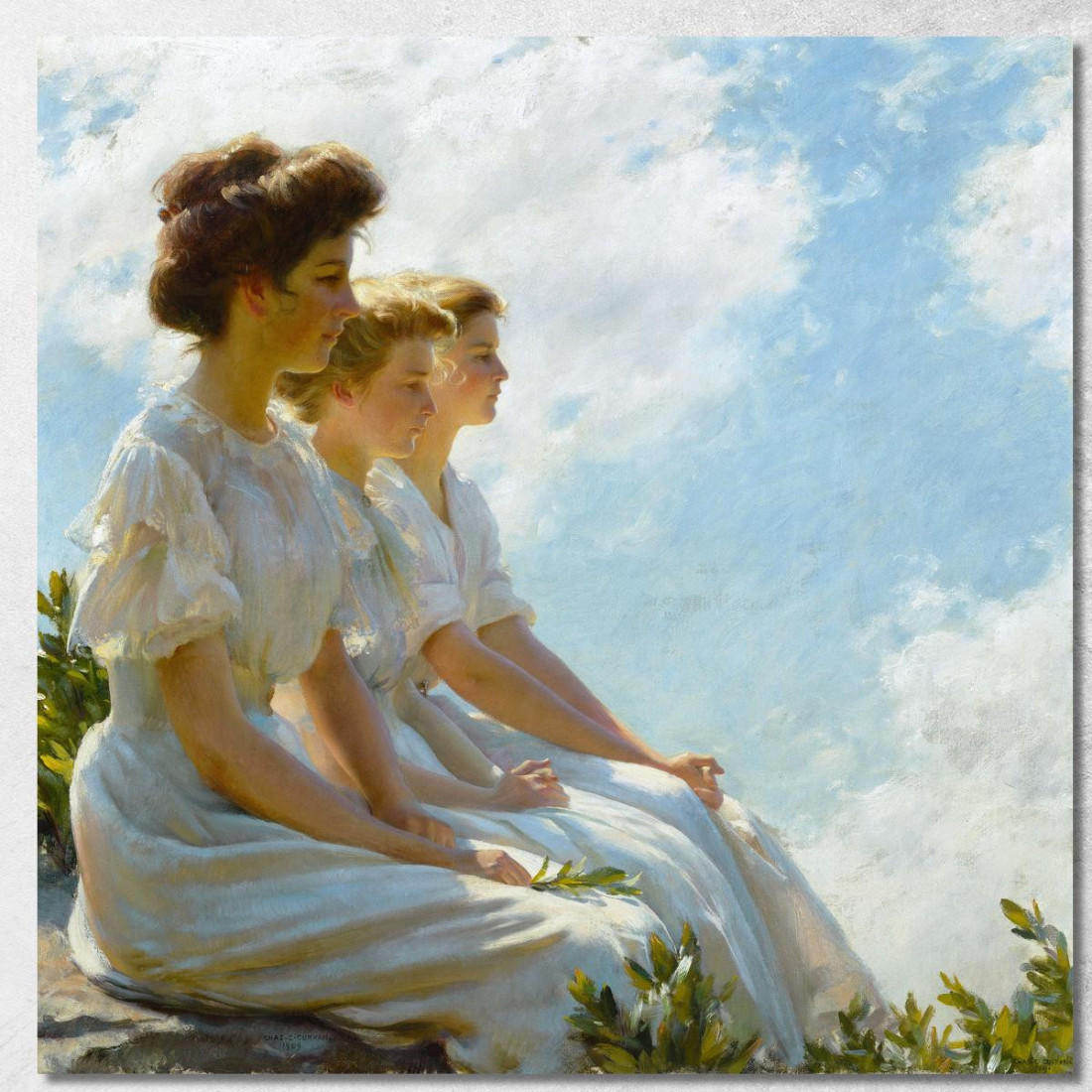 Sulle Alture Charles Courtney Curran ccc18 quadro stampato su tela