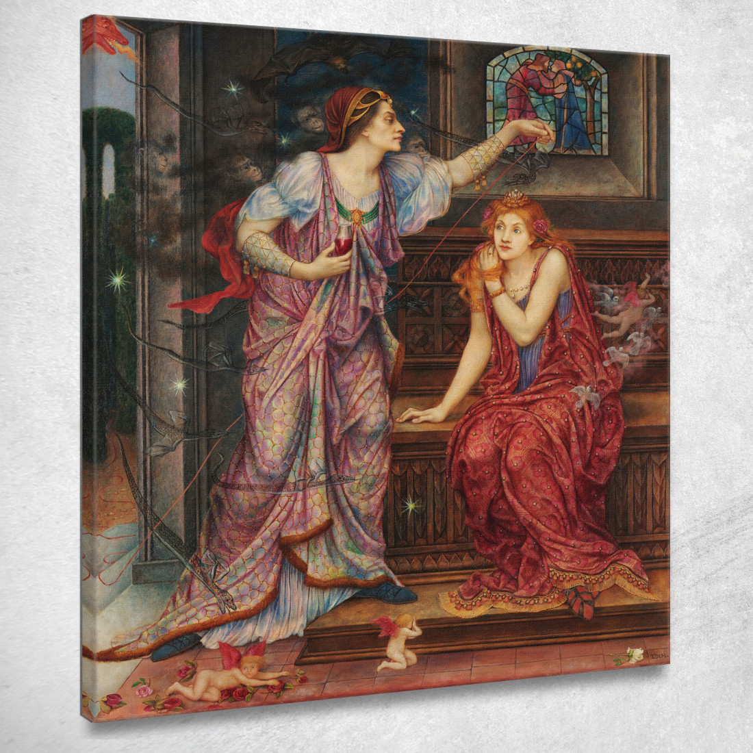 La Regina Eleonora Bella Rosamund Evelyn De Morgan emg27 quadro stampato su tela La Regina Eleonora Bella Rosamund Evelyn De Morgan emg27 quadro stampato su tela