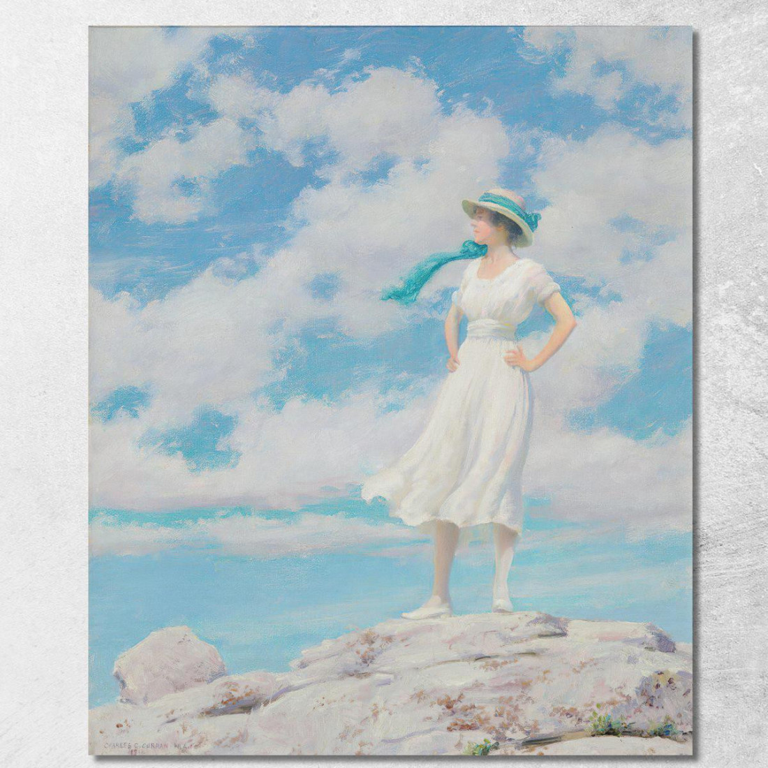 Cielo Limpido Sulla Cima Charles Courtney Curran ccc25 quadro stampato su tela Cielo Limpido Sulla Cima Charles Courtney Curran ccc25 quadro stampato su tela