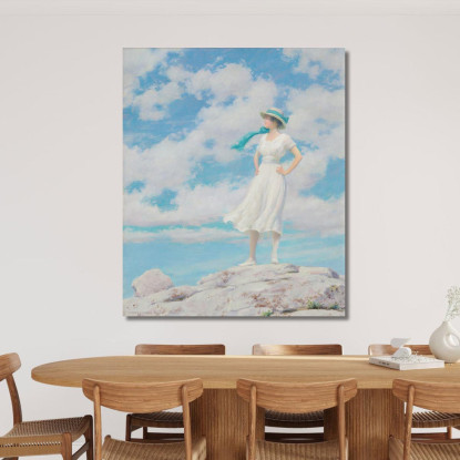 Cielo Limpido Sulla Cima Charles Courtney Curran ccc25 quadro stampato su tela