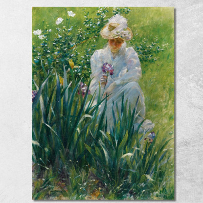 Il Letto Iris Charles Courtney Curran ccc28 quadro stampato su tela