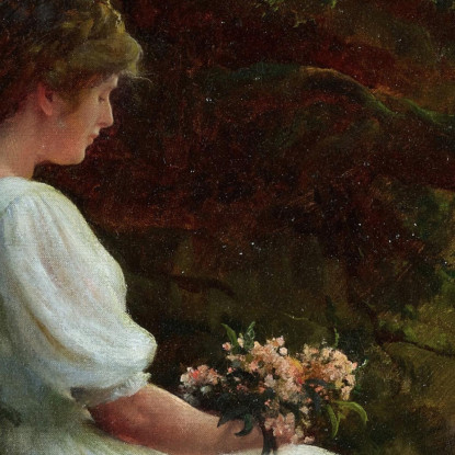 Pensiero Desideroso Charles Courtney Curran ccc32 quadro stampato su tela