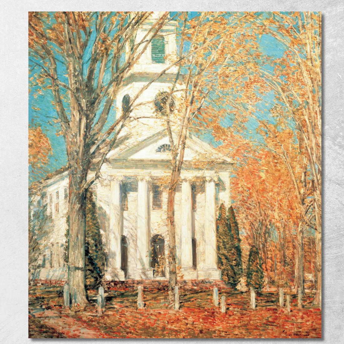 Chiesa A Old Lyme Connecticut Childe Hassam chs11 quadro stampato su tela Chiesa A Old Lyme Connecticut Childe Hassam chs11 quadro stampato su tela