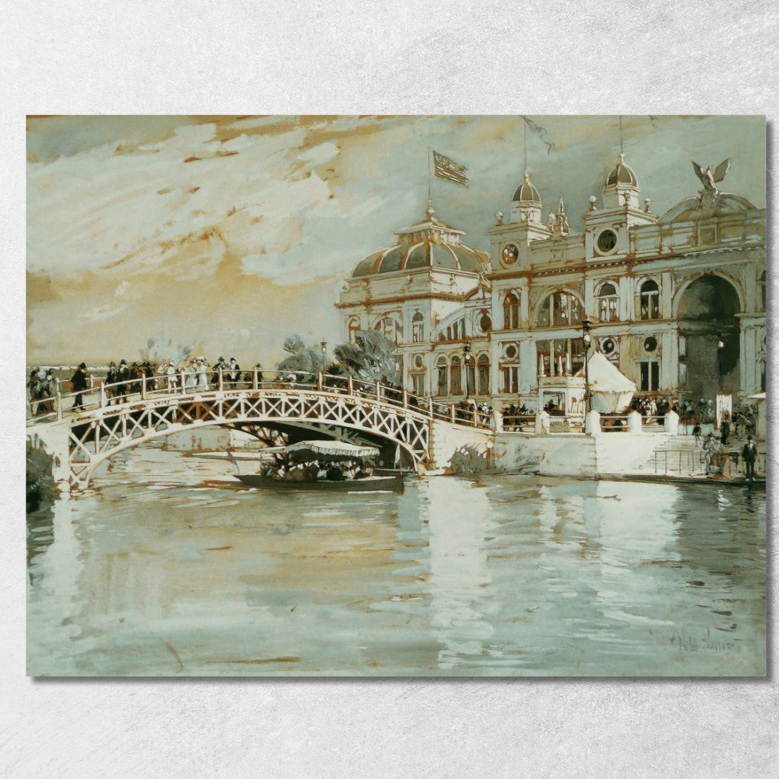 Esposizione Colombiana Chicago Childe Hassam chs13 quadro stampato su tela Esposizione Colombiana Chicago Childe Hassam chs13 quadro stampato su tela