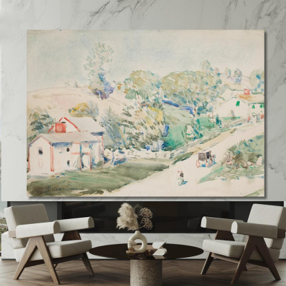 Strada Di Campagna Childe Hassam chs14 quadro stampato su tela
