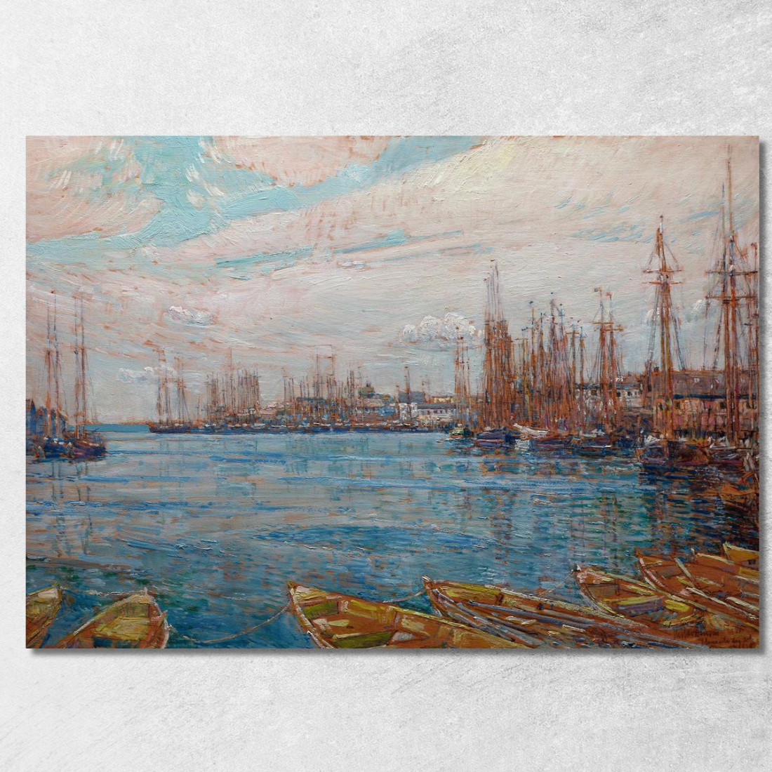 Porto Dei Mille Alberi Childe Hassam chs24 quadro stampato su tela Porto Dei Mille Alberi Childe Hassam chs24 quadro stampato su tela
