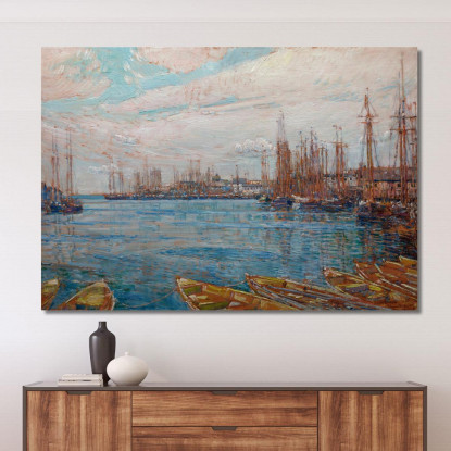 Porto Dei Mille Alberi Childe Hassam chs24 quadro stampato su tela