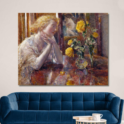 Maresciallo Niel Roses Childe Hassam chs36 quadro stampato su tela