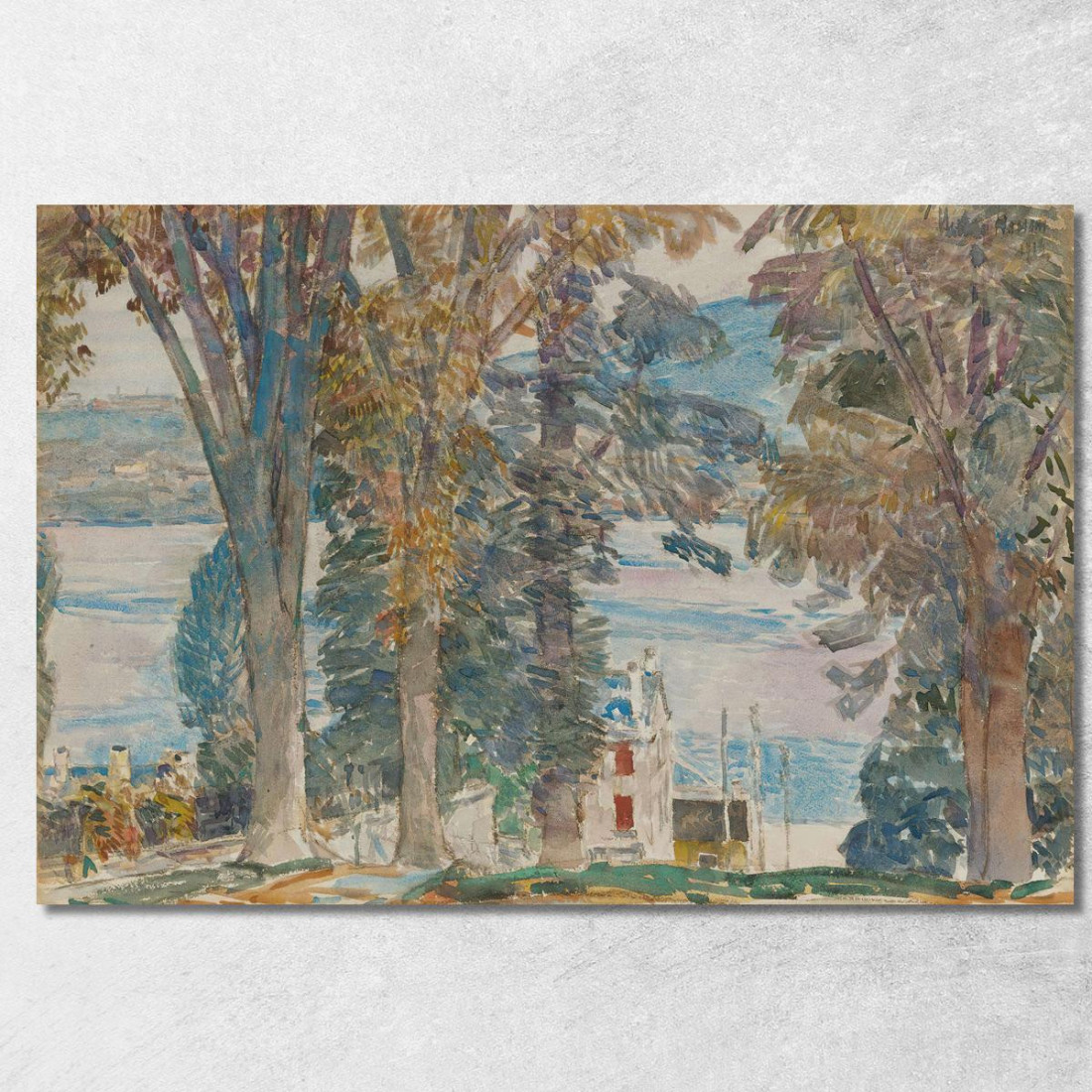 Newburgh New York Childe Hassam chs44 quadro stampato su tela Newburgh New York Childe Hassam chs44 quadro stampato su tela