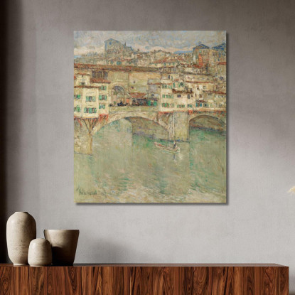 Ponte Vecchio Childe Hassam chs53 quadro stampato su tela