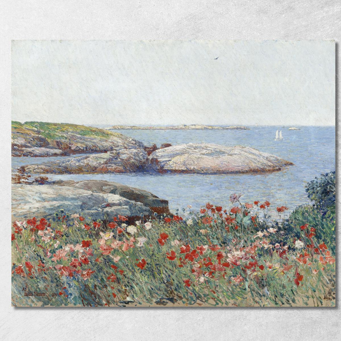 Papaveri Di Shoals Childe Hassam chs54 quadro stampato su tela Papaveri Di Shoals Childe Hassam chs54 quadro stampato su tela