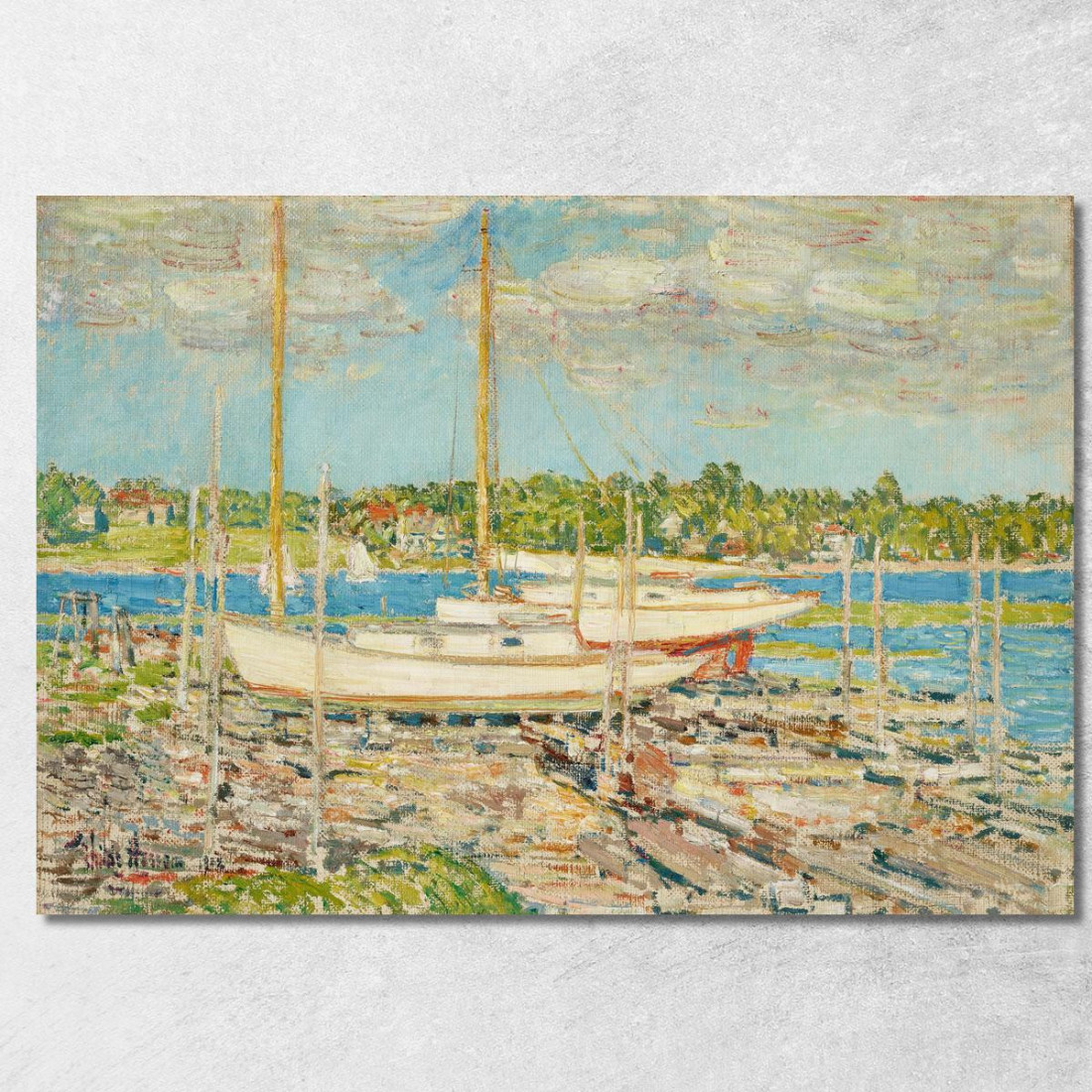 Il Porto Childe Hassam chs77 quadro stampato su tela Il Porto Childe Hassam chs77 quadro stampato su tela