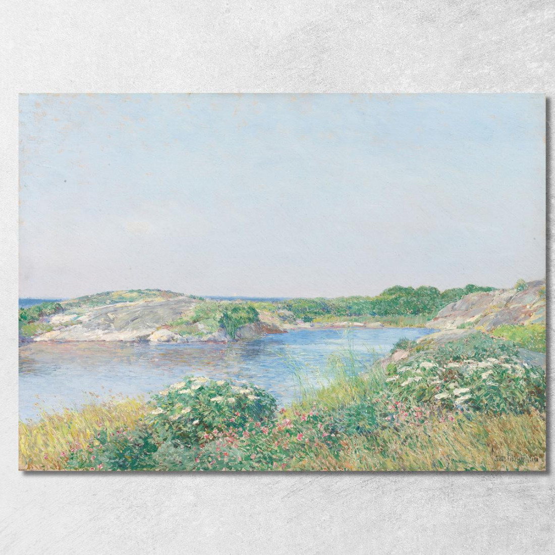 Il Piccolo Stagno Di Appledore Childe Hassam chs79 quadro stampato su tela Il Piccolo Stagno Di Appledore Childe Hassam chs79 quadro stampato su tela