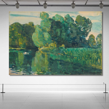 Alberi In Riva A Un Lago Childe Hassam chs87 quadro stampato su tela