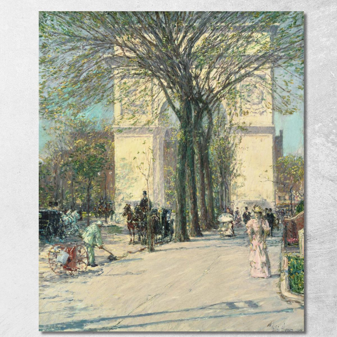 Sorgente Dell'Arco Di Washington Childe Hassam chs90 quadro stampato su tela Sorgente Dell'Arco Di Washington Childe Hassam chs90 quadro stampato su tela