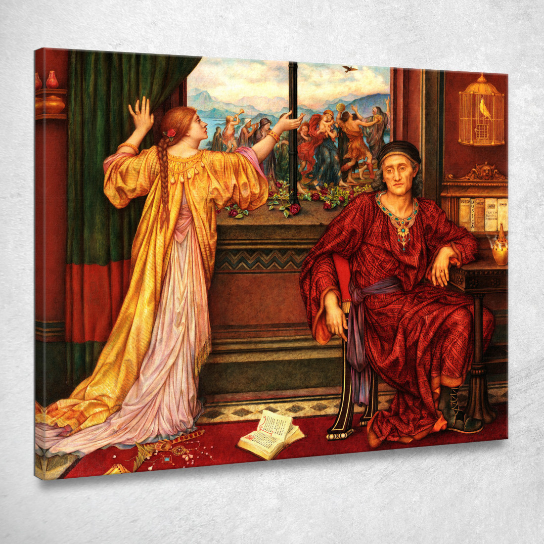 La Gabbia Dorata Evelyn De Morgan emg40 quadro stampato su tela La Gabbia Dorata Evelyn De Morgan emg40 quadro stampato su tela