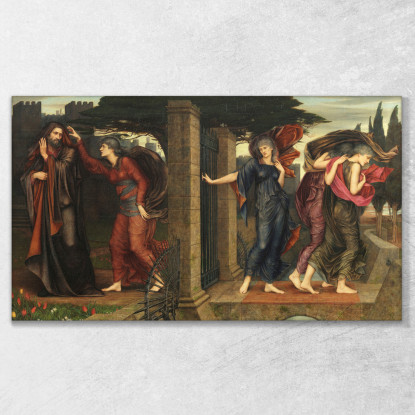 Le Sorelle Grigie Evelyn De Morgan emg41 quadro stampato su tela
