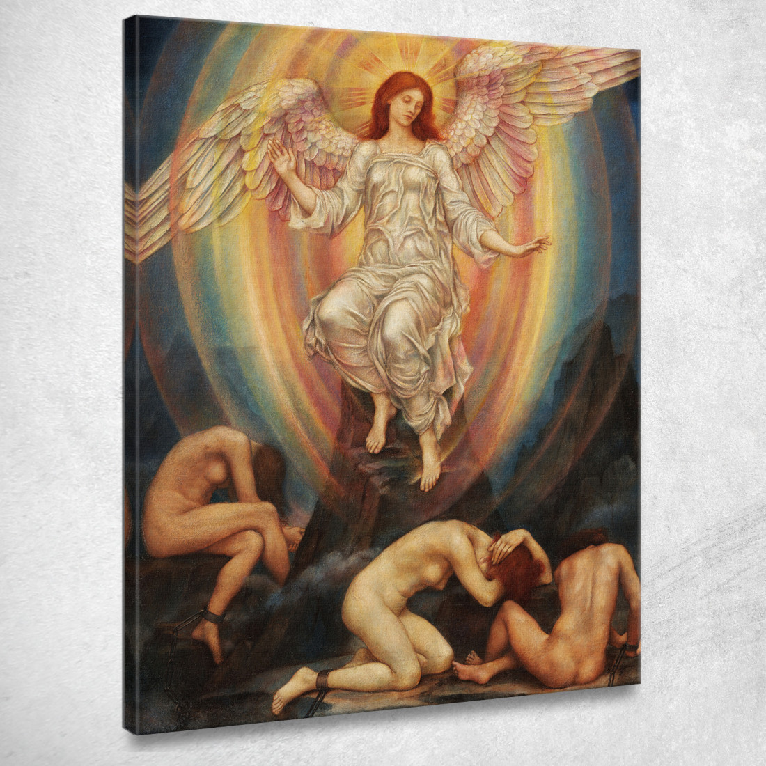 La Luce Splende Nelle Tenebre Evelyn De Morgan emg43 quadro stampato su tela La Luce Splende Nelle Tenebre Evelyn De Morgan emg43 quadro stampato su tela