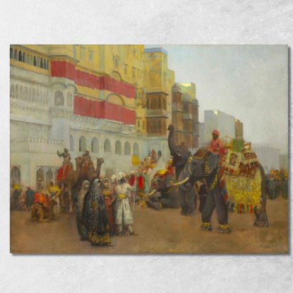 Una Giornata Di Festa A Bekanir Beloochistan Bekanir Edwin Lord Weeks elw1 quadro stampato su tela