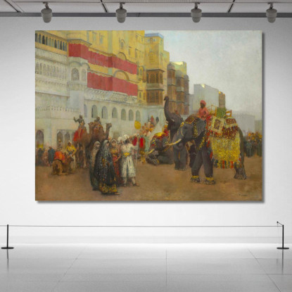 Una Giornata Di Festa A Bekanir Beloochistan Bekanir Edwin Lord Weeks elw1 quadro stampato su tela