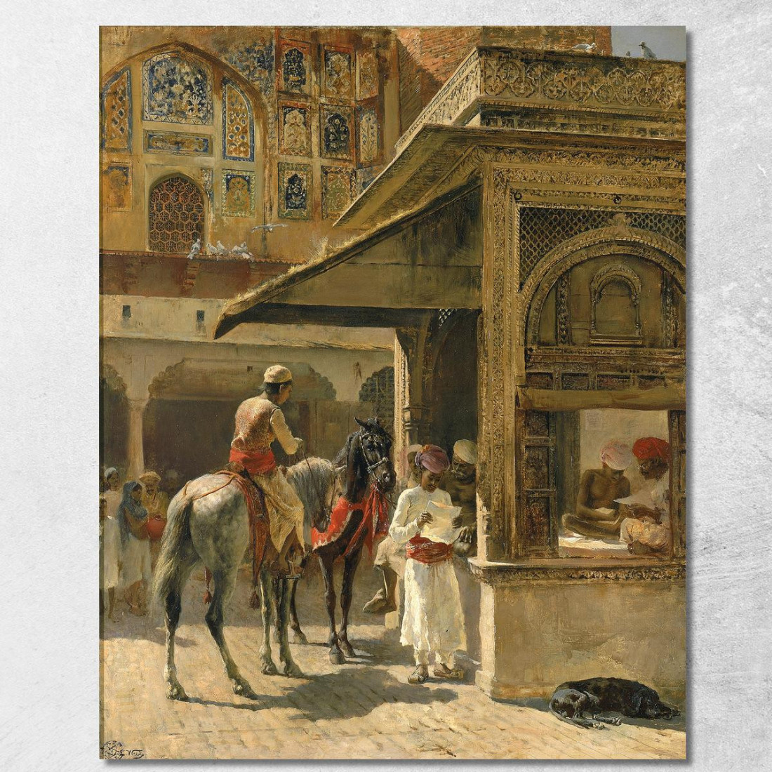 Mercanti Indù Edwin Lord Weeks elw18 quadro stampato su tela Mercanti Indù Edwin Lord Weeks elw18 quadro stampato su tela