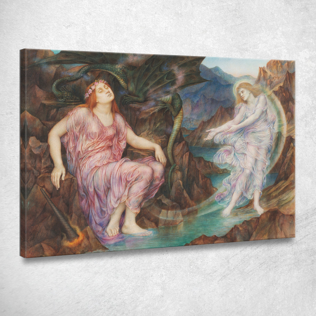 Il Passaggio Dell'Anima Alla Morte Evelyn De Morgan emg47 quadro stampato su tela Il Passaggio Dell'Anima Alla Morte Evelyn De Morgan emg47 quadro stampato su tela