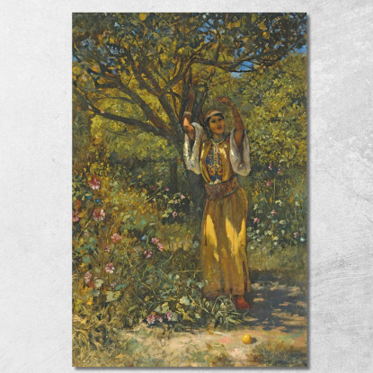 Nel Giardino Edwin Lord Weeks elw20 quadro stampato su tela