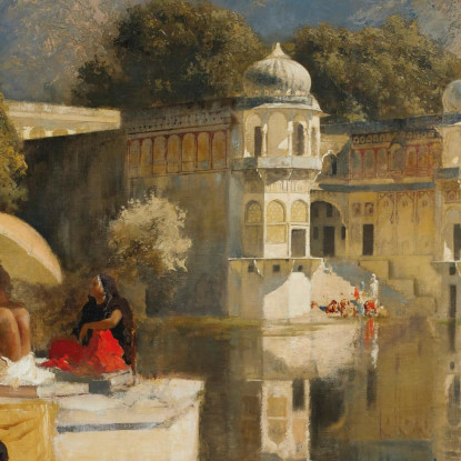 Lago Di Oodeypore India 2 Edwin Lord Weeks elw23 quadro stampato su tela