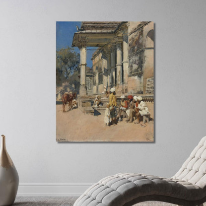 Portico Di Una Moschea Ahmedabad Edwin Lord Weeks elw31 quadro stampato su tela