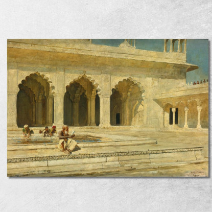 La Moschea Della Perla Agra Edwin Lord Weeks elw39 quadro stampato su tela