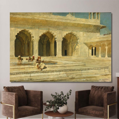 La Moschea Della Perla Agra Edwin Lord Weeks elw39 quadro stampato su tela