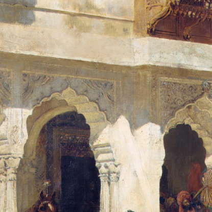 Il Rajah Inizia La Caccia Edwin Lord Weeks elw41 quadro stampato su tela