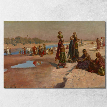 Portatori D'Acqua Del Gange Edwin Lord Weeks elw44 quadro stampato su tela