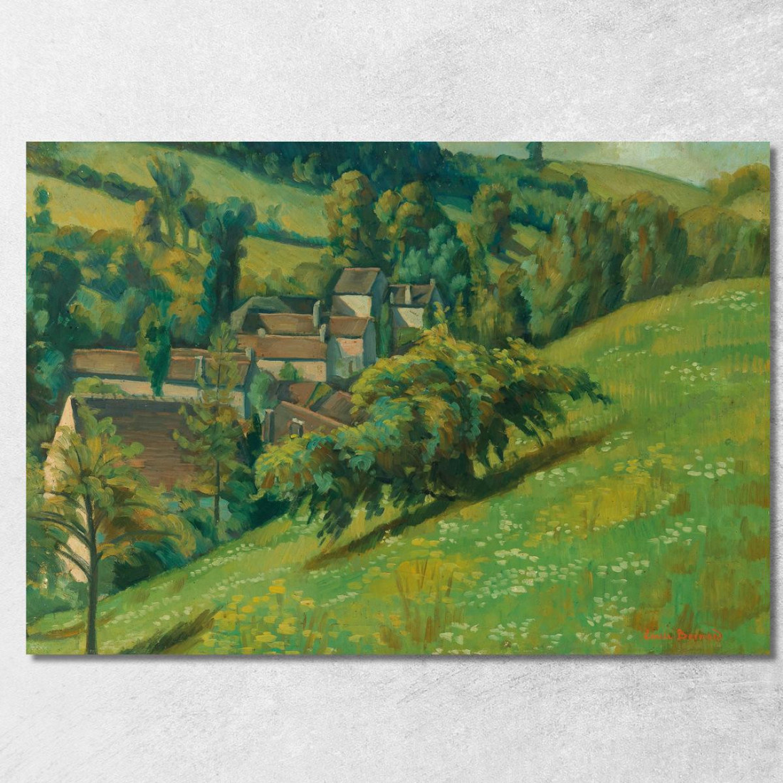 Una Vista Di Molosmes Emile Bernard ebr1 quadro stampato su tela Una Vista Di Molosmes Emile Bernard ebr1 quadro stampato su tela