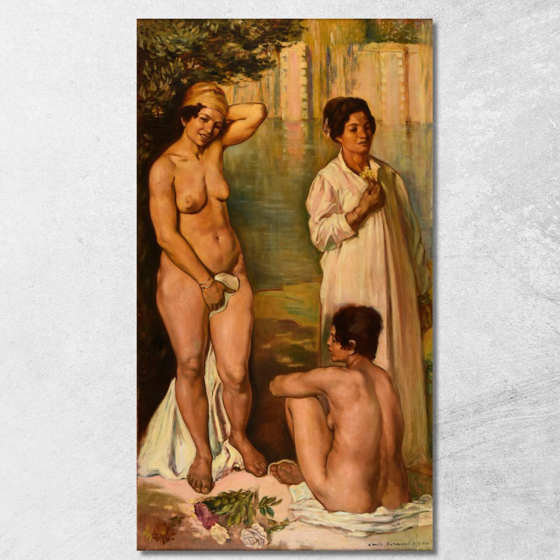 Fellah Donne In Bagno Emile Bernard ebr17 quadro stampato su tela Fellah Donne In Bagno Emile Bernard ebr17 quadro stampato su tela
