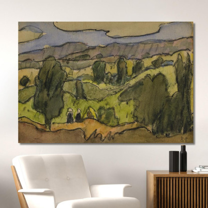 Paesaggio Intorno A Pont Aven Emile Bernard ebr33 quadro stampato su tela