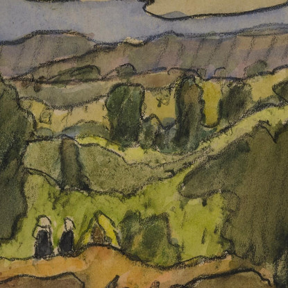 Paesaggio Intorno A Pont Aven Emile Bernard ebr33 quadro stampato su tela