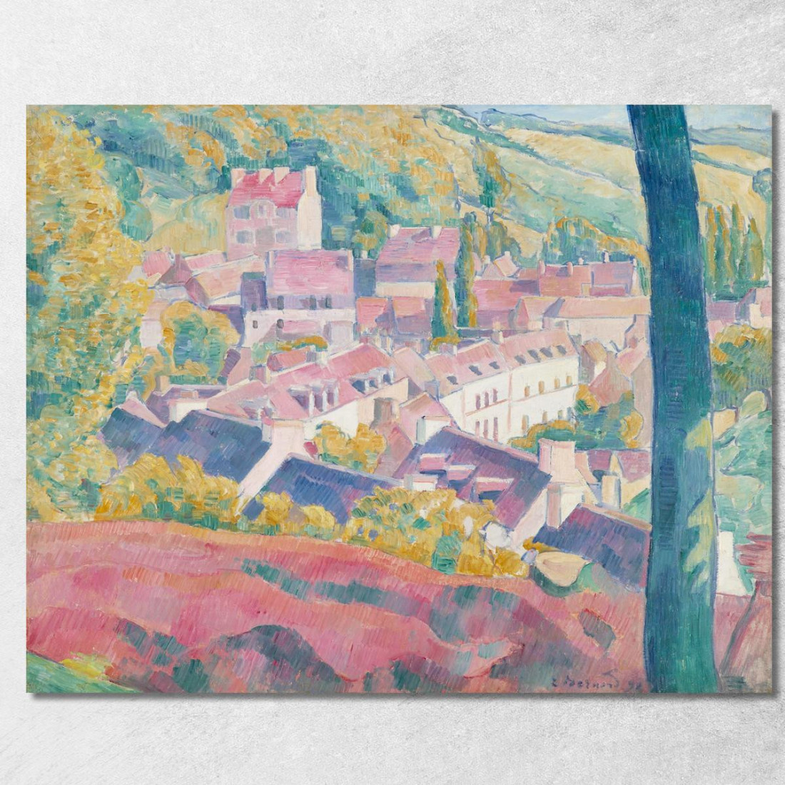 Pont-Aven Visto Dal Bois D'Amour Emile Bernard ebr35 quadro stampato su tela Pont-Aven Visto Dal Bois D'Amour Emile Bernard ebr35 quadro stampato su tela