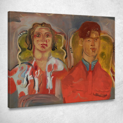 Doppio Ritratto N. 2 Katharine E Anthony West Frances Hodgkins fhd10 quadro stampato su tela