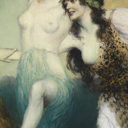 Ninfe In Fuga Ferdinand Leeke flk4 quadro stampato su tela