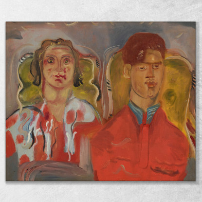 Doppio Ritratto N. 2 Katharine E Anthony West Frances Hodgkins fhd10 quadro stampato su tela