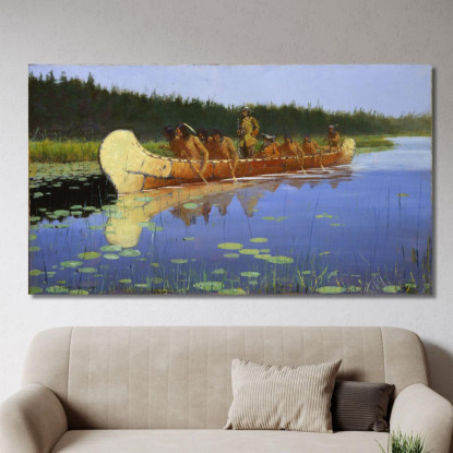 Radisson E Groseilliers Frederic Remington frm31 quadro stampato su tela