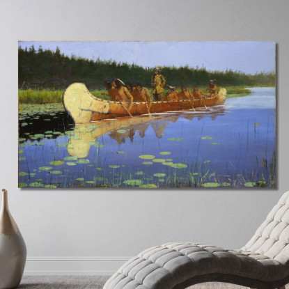 Radisson E Groseilliers Frederic Remington frm31 quadro stampato su tela