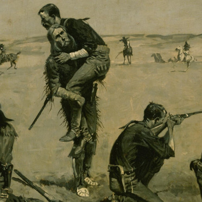 The Last Stand Frederic Remington frm51 quadro stampato su tela