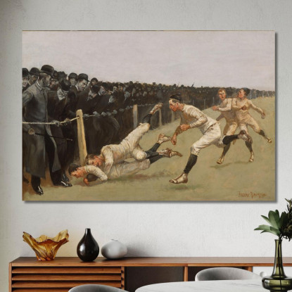 Touchdown Yale Contro Princeton Giorno Del Ringraziamento Frederic Remington frm63 quadro stampato su tela