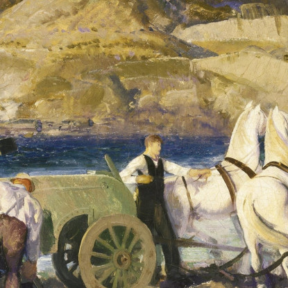 Il Carrello Della Sabbia George Wesley Bellows gwb71 quadro stampato su tela