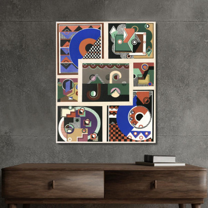 Collezione Decori E Colori Pl.02 Georges Valmier gvl3 quadro stampato su tela