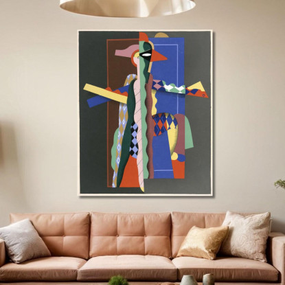 Collezione Decori E Colori Pl.13 Georges Valmier gvl14 quadro stampato su tela