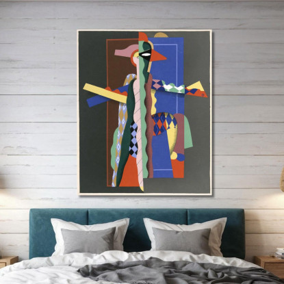Collezione Decori E Colori Pl.13 Georges Valmier gvl14 quadro stampato su tela
