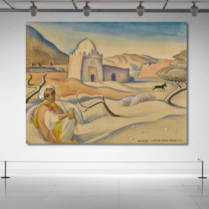 Pastore Nelle Montagne Dell'Atlante Gerda Wegener gwg22 quadro stampato su tela